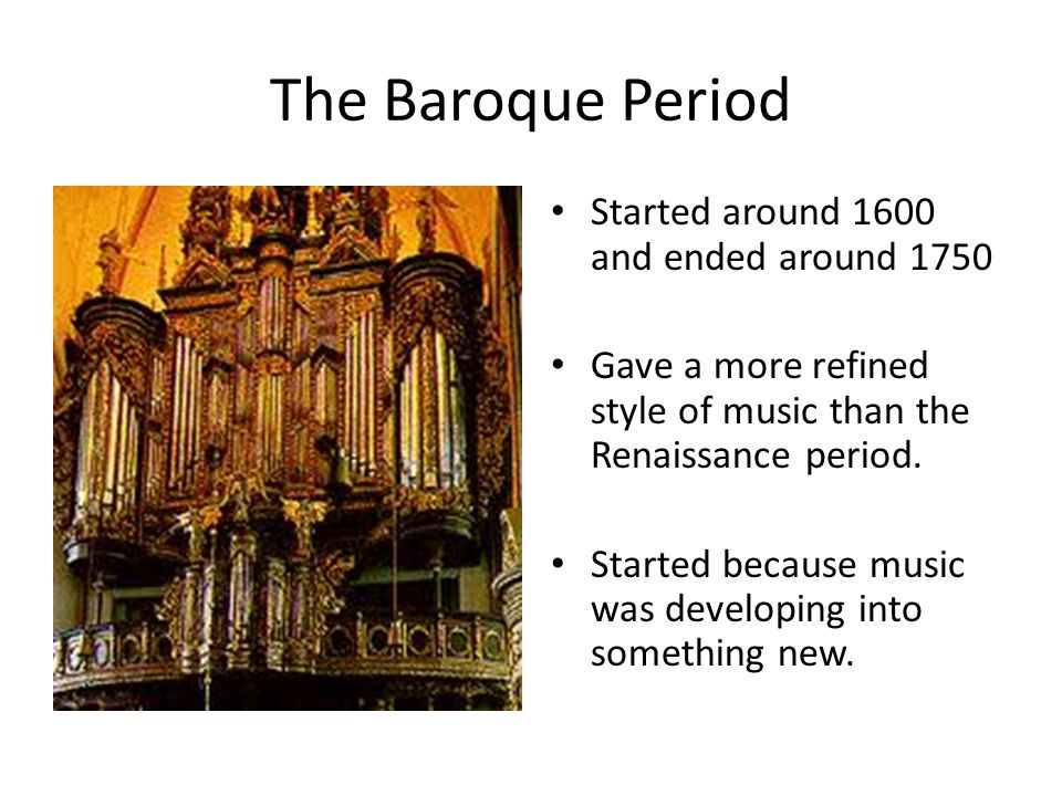 An analysis of baroque period music
